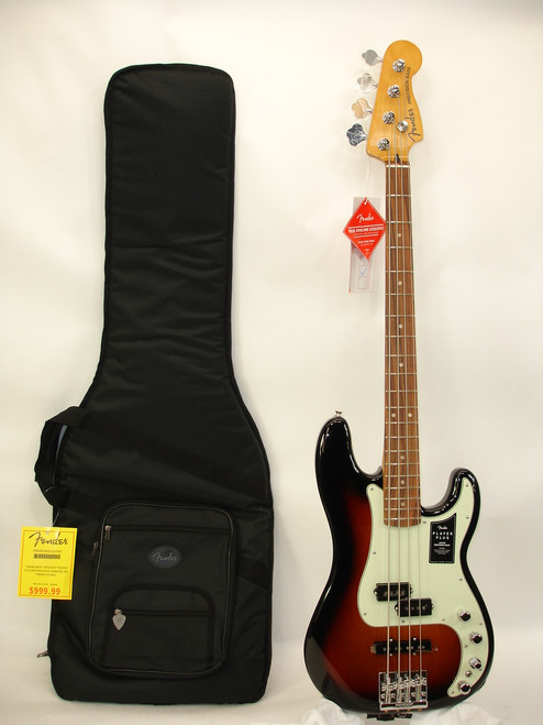 2022 Fender Player Plus Precision Bass, Pau Ferro Fingerboard, 3-Color Sunburst - Previously Owned