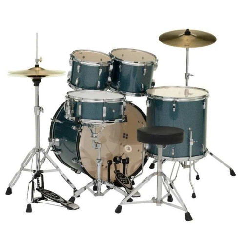 Pearl Roadshow 5-Piece New Fusion Drum Set Jet Black - Bill's Music