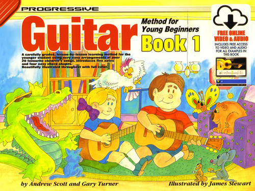 Progressive Guitar Method for Young Beginners Book 1 w/CD & DVD