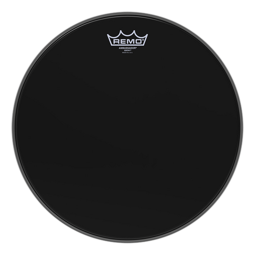 Remo Batter, AMBASSADOR, EBONY, 18" Diameter