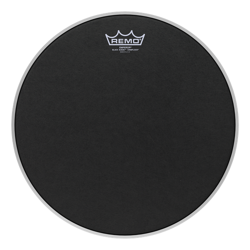 Remo Batter, CRIMPLOCK, EMPEROR, BLACK SUEDE, 10" Diameter