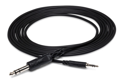 Hosa Stereo Interconnect, 3.5 mm TRS to 1/4 in TRS, 5 ft