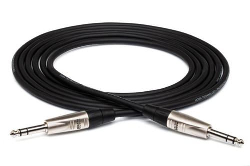 Hosa Pro Balanced Interconnect, REAN 1/4 in TRS to Same, 20 ft