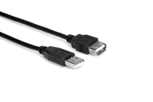 Hosa High Speed USB Extension Cable, Type A to Type A, 5 ft