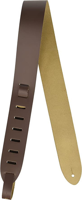 Levy's 2" Chrome-tan Leather Guitar Strap. Adjustable From 36" To 52". Brown Color