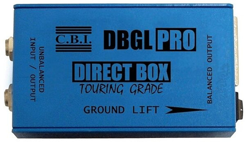 `+ CBI DIRECT BOX 14GA STEELBOX PASSIVE AUDIO TRANSFORMER 1/4" INPUT, DURECT 1/4" OUT MALE