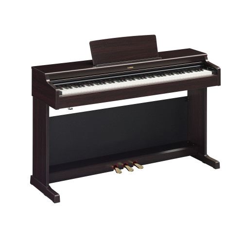 Yamaha Dark Rosewood Arius traditional console digital piano with PA300C power adapter and bench