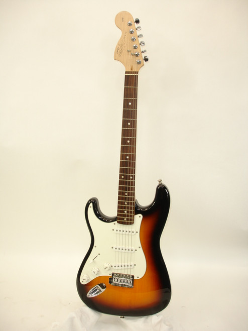 2012 Squier Affinity Series Stratocaster Electric Guitar, Left-Handed, Rosewood Fingerboard, Brown Sunburst - Previously Owned