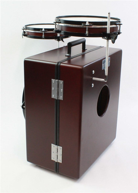 Toca Kickboxx Suitcase Drum Set with Kickboxx, 10" Snare, 10" Tom, and 3 Accessory Mounting Rods