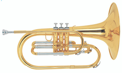 Avalon F Marching Mellophone, Lacquer, 0.468" bore, 10 1/2" bell, with case and mouthpiece. Similar to BACH B1105.