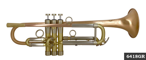 Avalon Bb Trumpet, Satin Lacquer body (hand-scratched), Rose Brass Bell. Monel Valves, with mouthpiece and case.