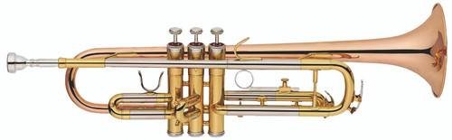 Avalon Bb Trumpet, Lacquer,0.459" bore, 4 7/8" bell, monel valve, rose brass bell, with case and mouthpiece. Intermediate level