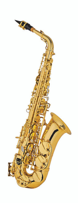 Avalon Eb Alto Saxophone, Gold lacquer finish, double braced, case and mouthpiece