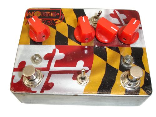 NoiseKICK FX Custom Maryland Flag Distortion / OD Guitar Effect Pedal - Previously Owned