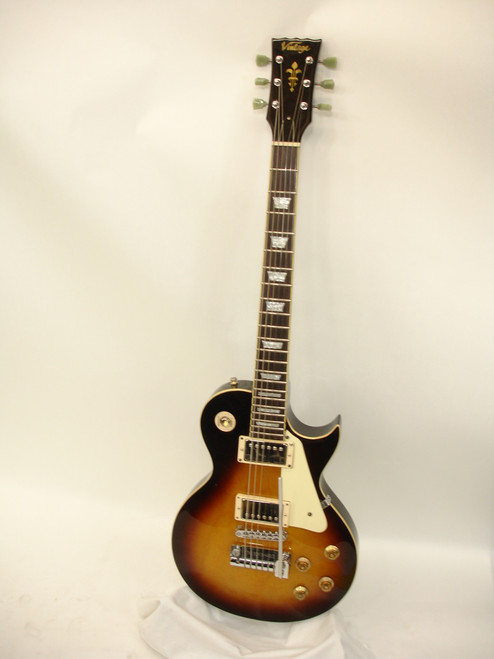 John Hornby Skewes & Co Vintage VMX Series V100 Reissued Electric Guitar, Tobacco Sunburst with Tremolo System - Previously Owned