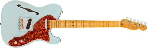 Fender American Professional II Telecaster® Thinline, Maple Fingerboard, Transparent Daphne Blue w/ Deluxe Molded Case