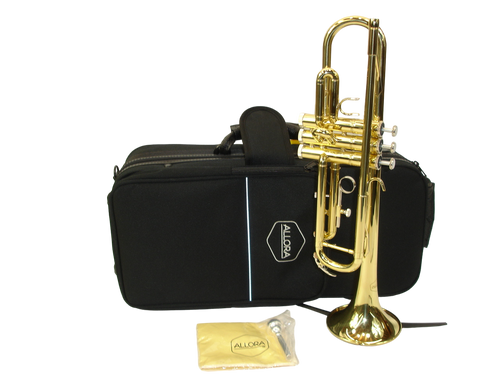 Allora ATR-250 Student Series Bb Trumpet, Gold Lacquer w/ Case & Mouthpiece - Previously Owned