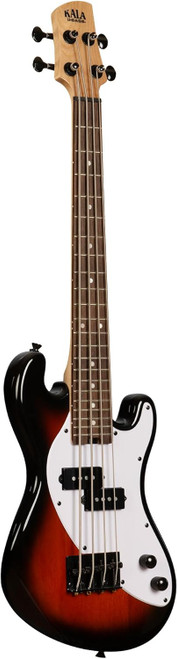 Kala Solidbody U-Bass Electric Bass Guitar - Tobacco Sunburst or Jet Black