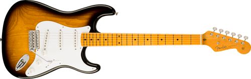 Fender 70th Anniversary American Vintage II 1954 Stratocaster, Maple Fingerboard, 2-Color Sunburst w/ Vintage-Style Tweed Case with Embroidered 70th Anniversary Logo