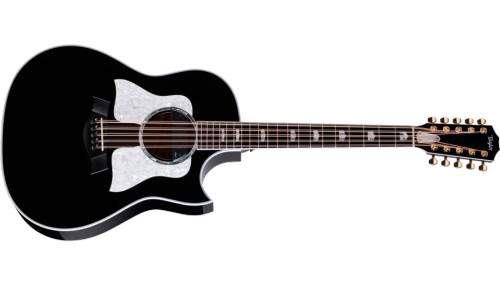 Taylor 657ce Bajo Quinto 10-string, Sitka Spruce Top, Solid Big Leaf Maple Back and Sides, Black w/ Case