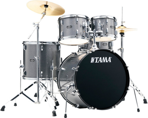Tama Stagestar 5-Piece Complete Kit w/ 22" Bass Drum, Cosmic Silver Sparkle