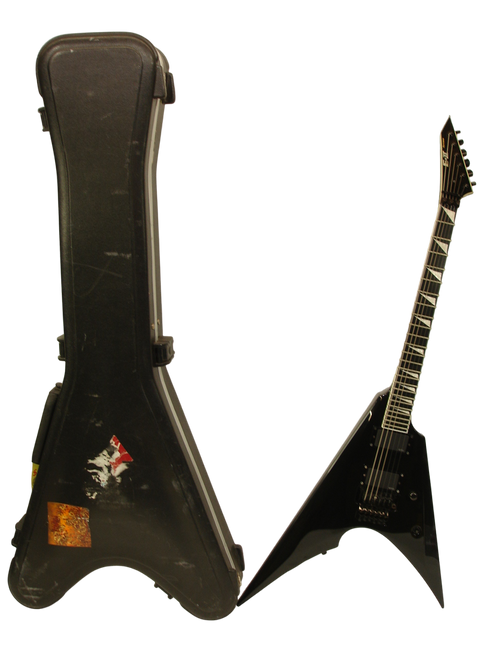 ESP E-II Arrow Electric Guitar w/ EMG Pickups, Black w/ Case - Previously Owned