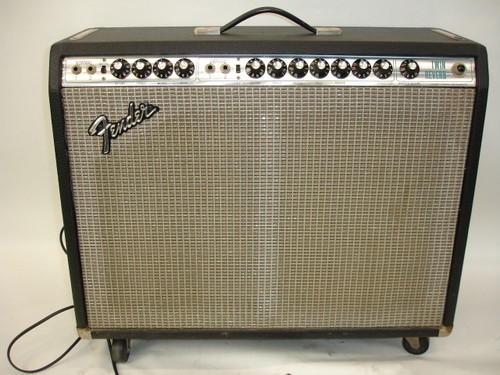 Vintage 70's Fender Twin Reverb Silverface 2x12" Combo Guitar Amp w/ Cover & Footswitch - Previously Owned