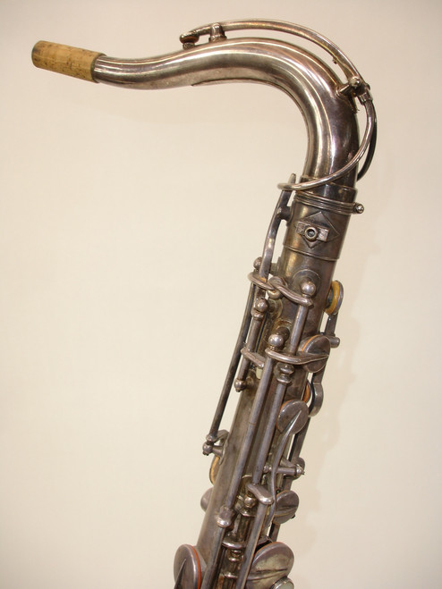 Vintage 20's Holton Tenor Bb Low Pitch Tenor Saxophone, Satin Silver w/ Case Previously Owned