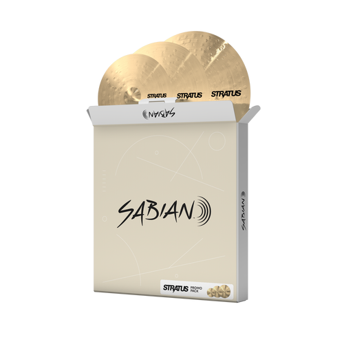 Sabian Stratus 3 Piece Performance Cymbal Set with 15" Hi-hats, 19" Crash, and 22" Ride