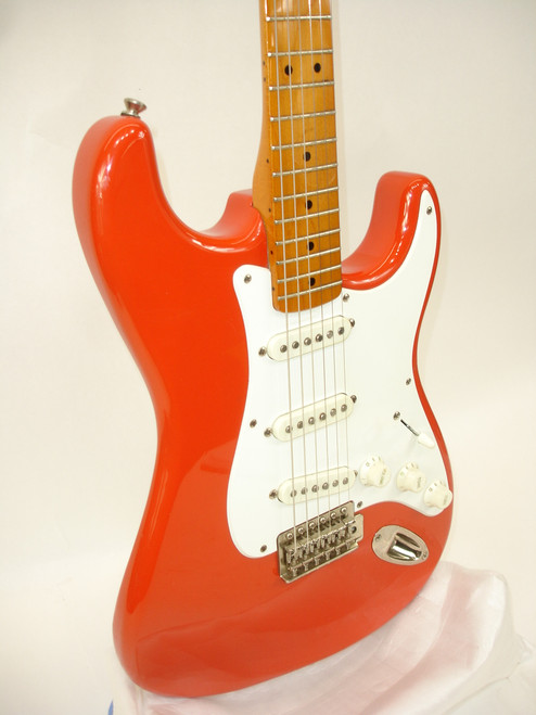 2021 Squier Classic Vibe '50s Stratocaster Electric Guitar, Maple Fingerboard, Fiesta Red - Previously Owned