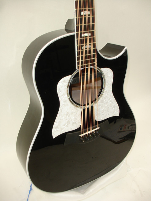 2024 Taylor 657ce Bajo Quinto 10-String Acoustic Electric Guitar, Black w/ Case - Previously Owned