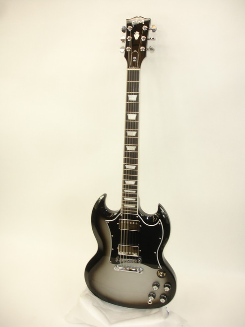2024 Gibson SG Standard Ebony Guitar Center-Exclusive Electric Guitar, Silver Burst w/ Bag - Previously Owned