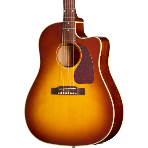 Epiphone EIAJ4CHBNH J-45 Standard EC Single Cutaway 6 String RH Acoustic Electric Guitar with Gig Bag - Honey Burst