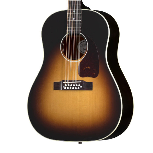 Gibson J-45 Standard 12-String Acoustic Guitar, Vintage Sunburst with Case