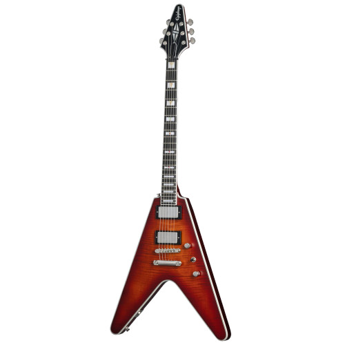 Epiphone Flying V Prophecy Electric Guitar, Aged Bengal Tiger Burst with Gigbag