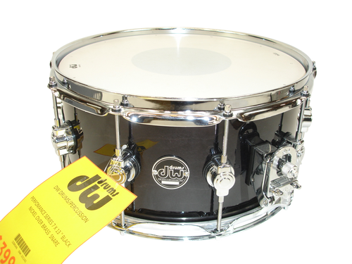 DW Performance Series 6.5" x 14" Snare Drum, Ebony Stain Gloss Lacquer - Previously Owned DW Performance Series 6.5" x 14" Snare Drum, Ebony Stain Gloss Lacquer - Previously Owned