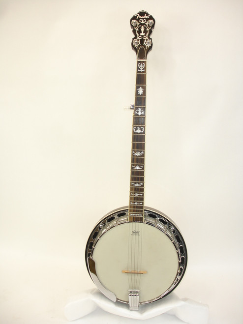 2007 Fender FB-58 Banjo, 2 Color Sunburst, Flamed Maple Resonator, Die-Cast tone Ring, Pearloid Inlays w/ Case - Previously Owned