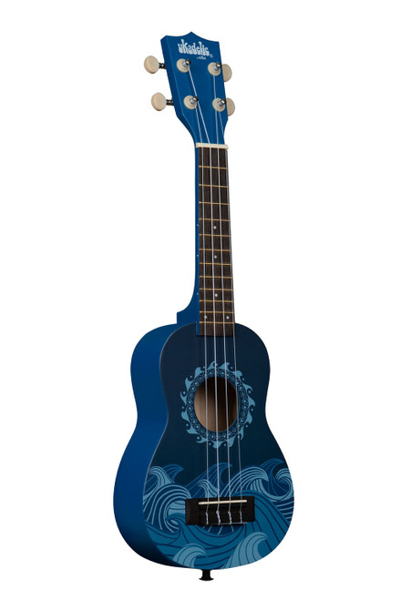 Kala Deep Blue Ukadelic Soprano Ukulele w/ drawstring bag
