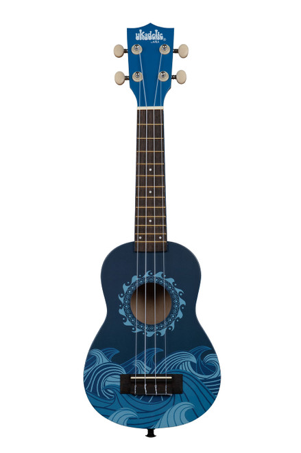 Kala Deep Blue Ukadelic Soprano Ukulele w/ drawstring bag