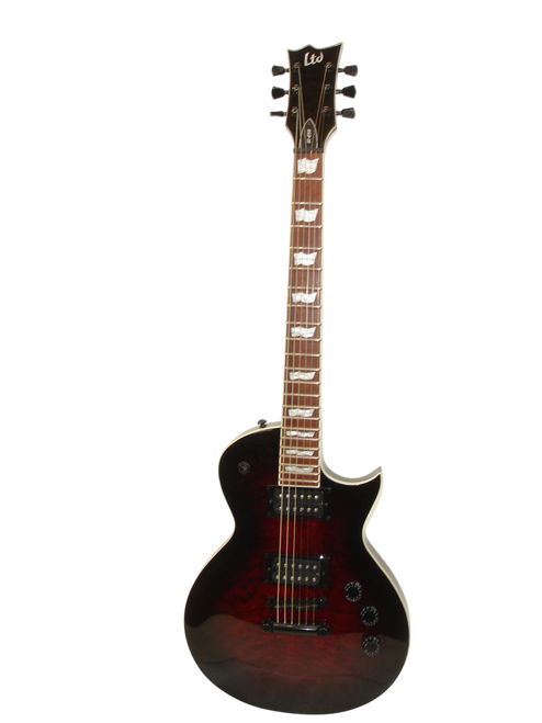 ESP LTD EC-256QM Electric Guitar, Rosewood Fingerboard, See Thru Black Cherry Sunburst - Previously Owned ESP LTD EC-256QM Electric Guitar, Rosewood Fingerboard, See Thru Black Cherry Sunburst - Previously Owned