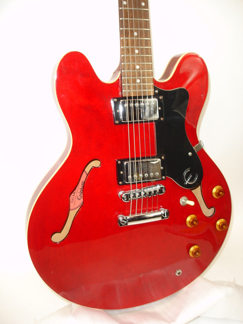 1999 Epiphone DOT Hollow Body Electric Guitar, Cherry MIK - Previously Owned