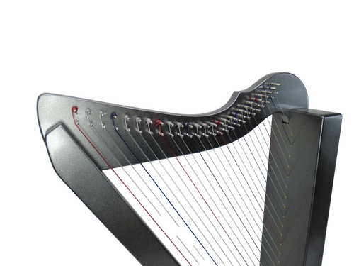 Rees Harpsicle Harp - 26 strings, No levers, Black Sparkle