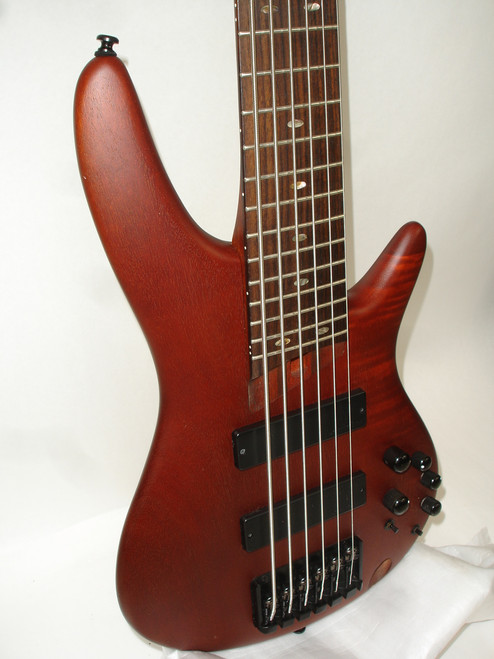 2023 Ibanez SR506E 6-String Bass Guitar, Brown Mahogany - Previously Owned