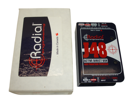 Radial J48 1-channel Active 48v Direct Box w/ Box - Previously Owned