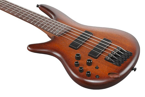 Ibanez Standard SR505AL 5-string Left-handed Electric Bass Guitar - Mahogany Brown Burst Low Gloss