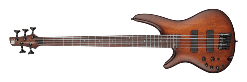 Ibanez Standard SR505AL 5-string Left-handed Electric Bass Guitar - Mahogany Brown Burst Low Gloss