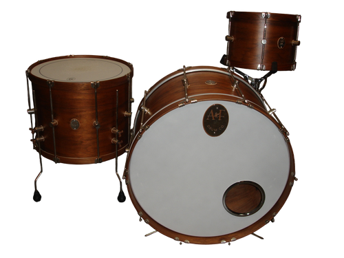 A&F Drum Company 3-Piece Walnut Club Shell Pack Kit - Previously Owned