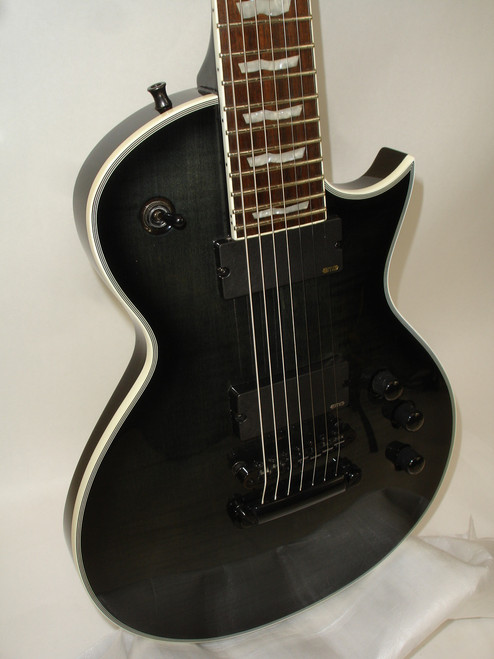 2014 ESP LTD EC-407B 7-String Solidbody Baritone Electric Guitar, See Thru Black Sunburst - Previously Owned