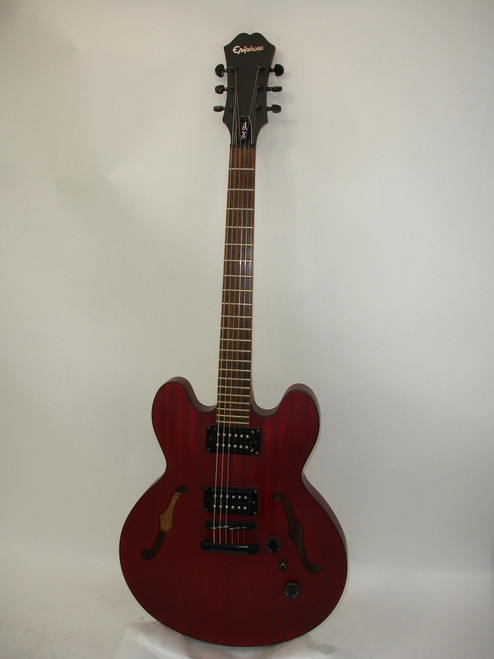 2007 Epiphone DOT Studio Semi-Hollow Electric Guitar, Worn Cherry w/ Case - Previously Owned