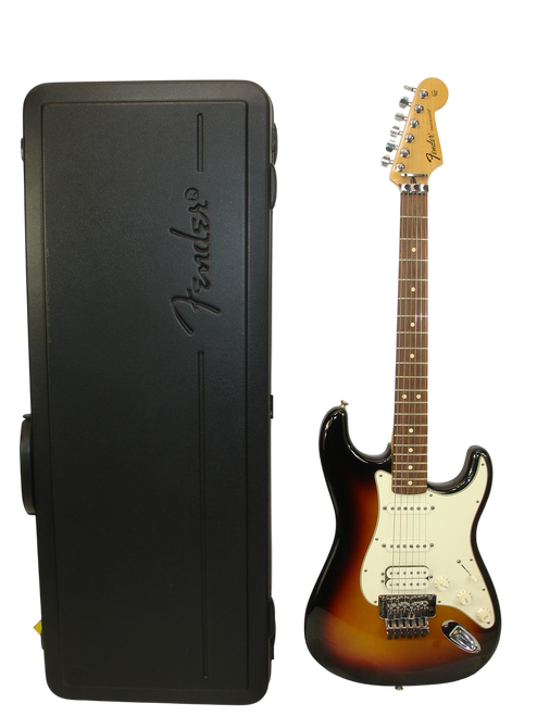 2012 Fender Standard Stratocaster HSS with Locking Tremolo Electric Guitar, Rosewood Fingerboard, Brown Sunburst w/ Case - Previously Owned